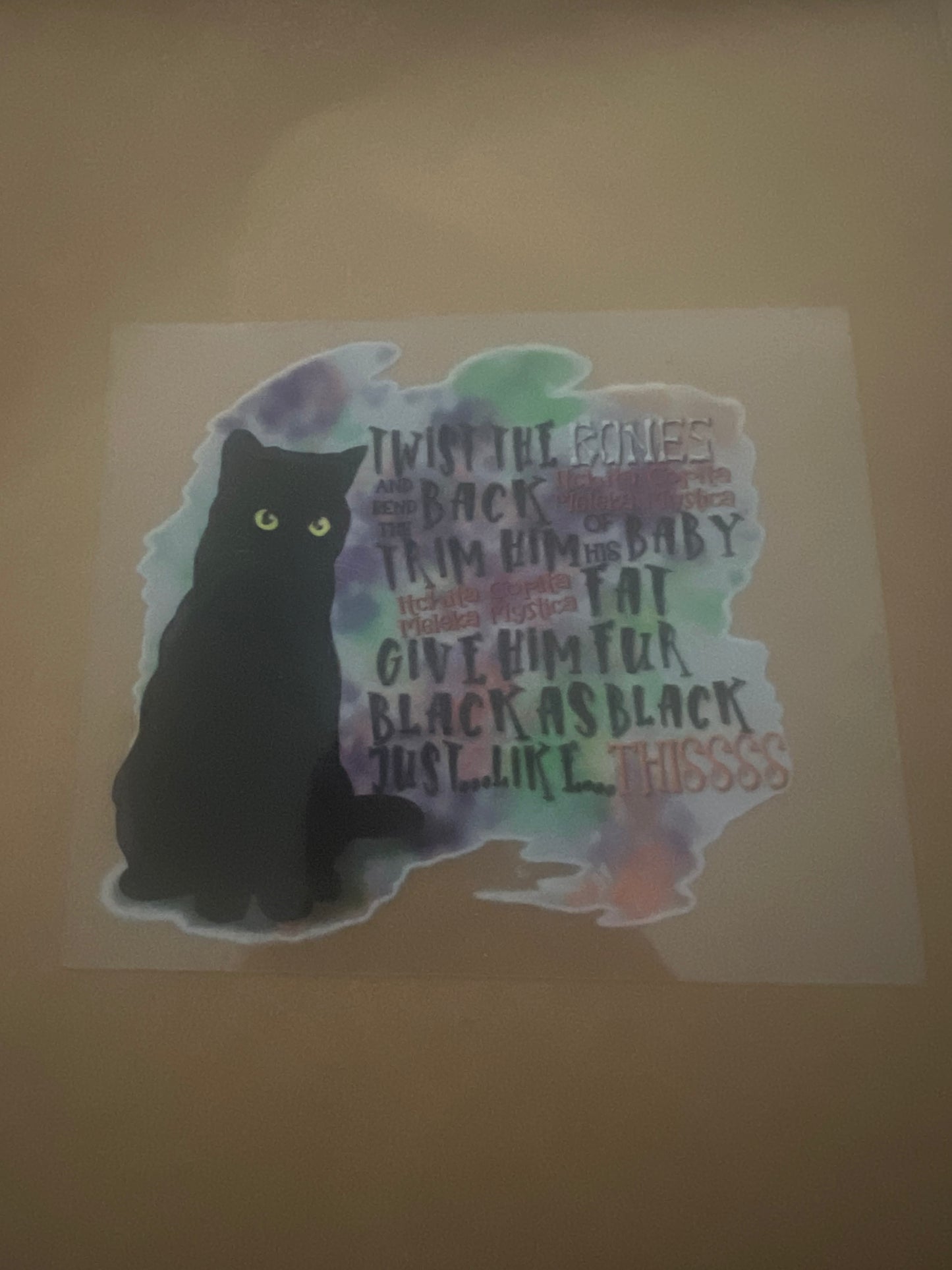 halloween midnight cat decal
