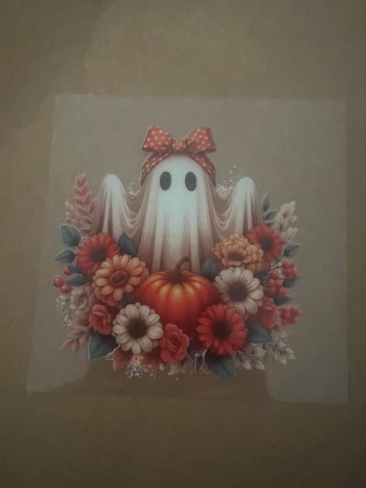 pumpkin ghost decal