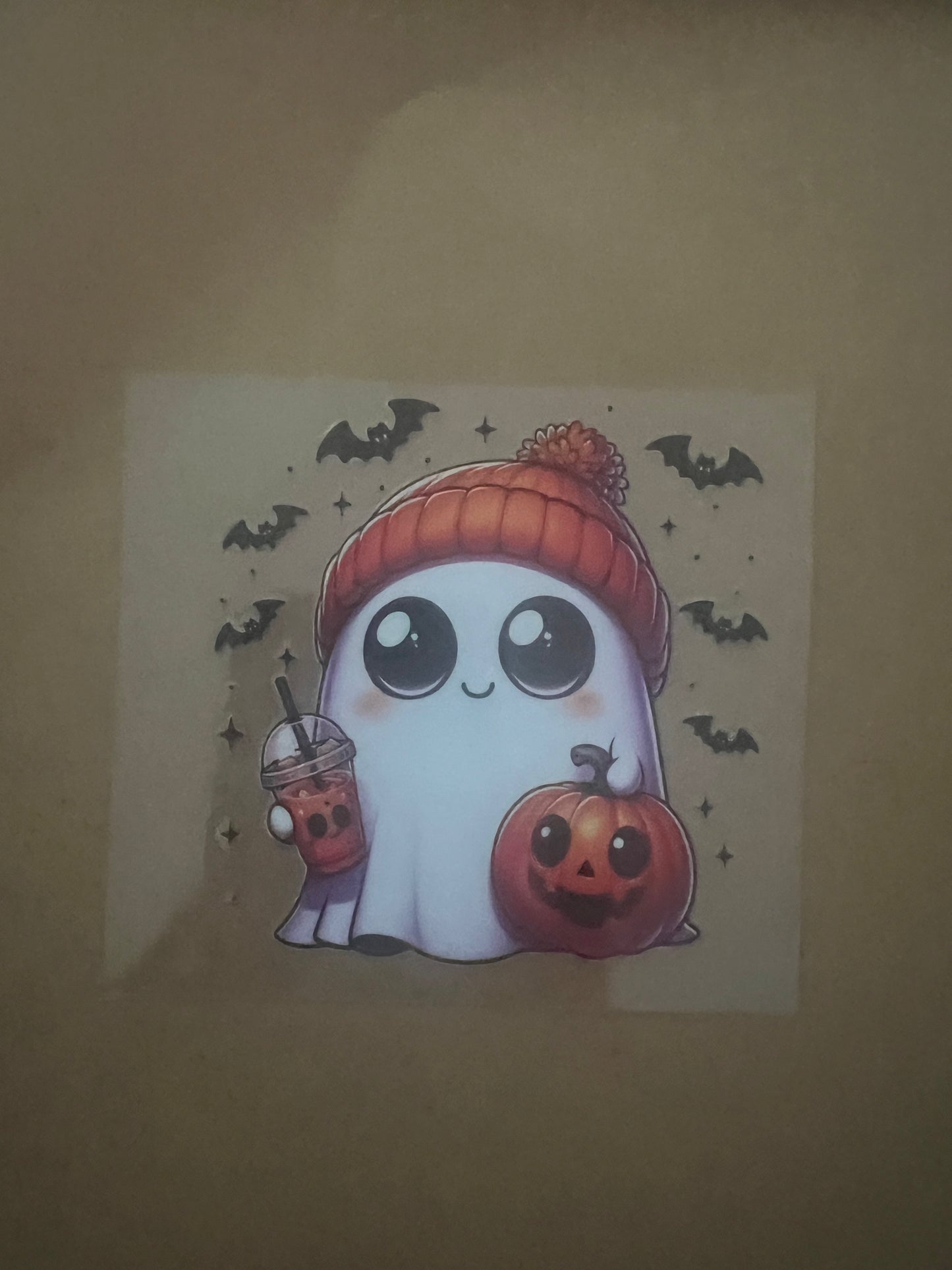 pumpkin kid ghost decal