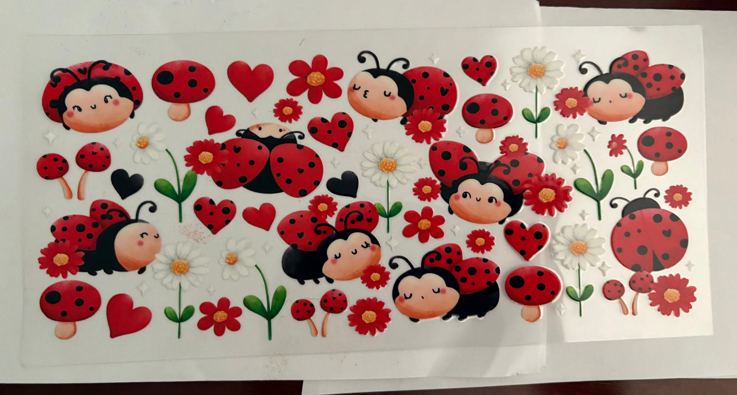 Lady bugs and flowers wrap