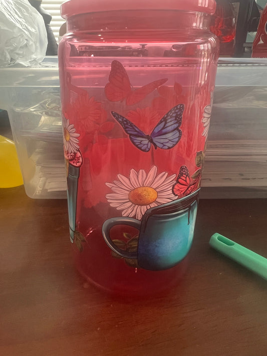 Mom Cup With Butterflies and flowers