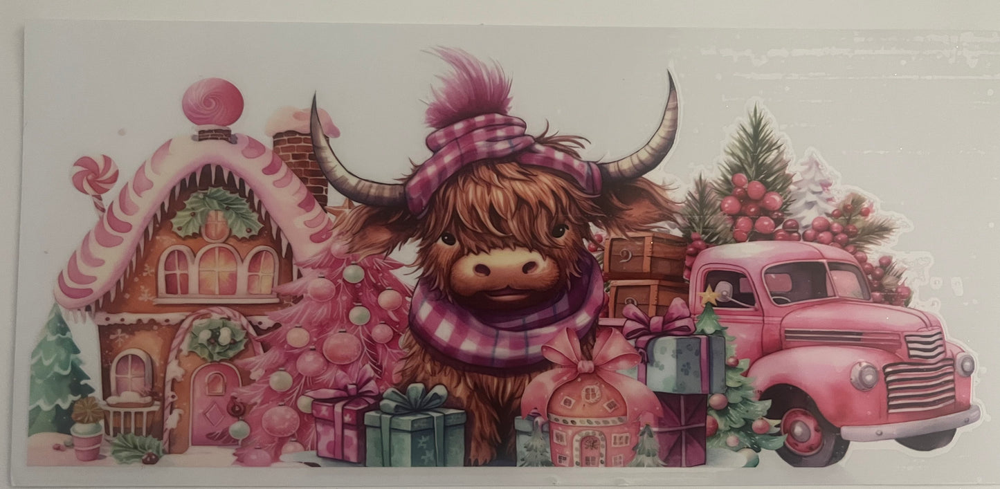 Christmas highland cow