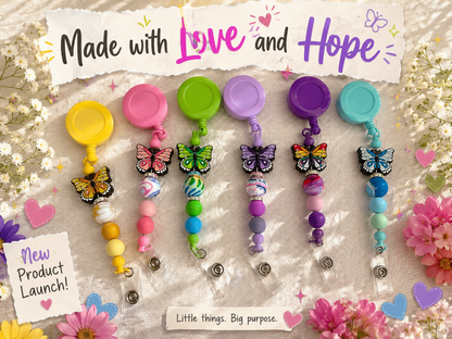 Beaded badge reel