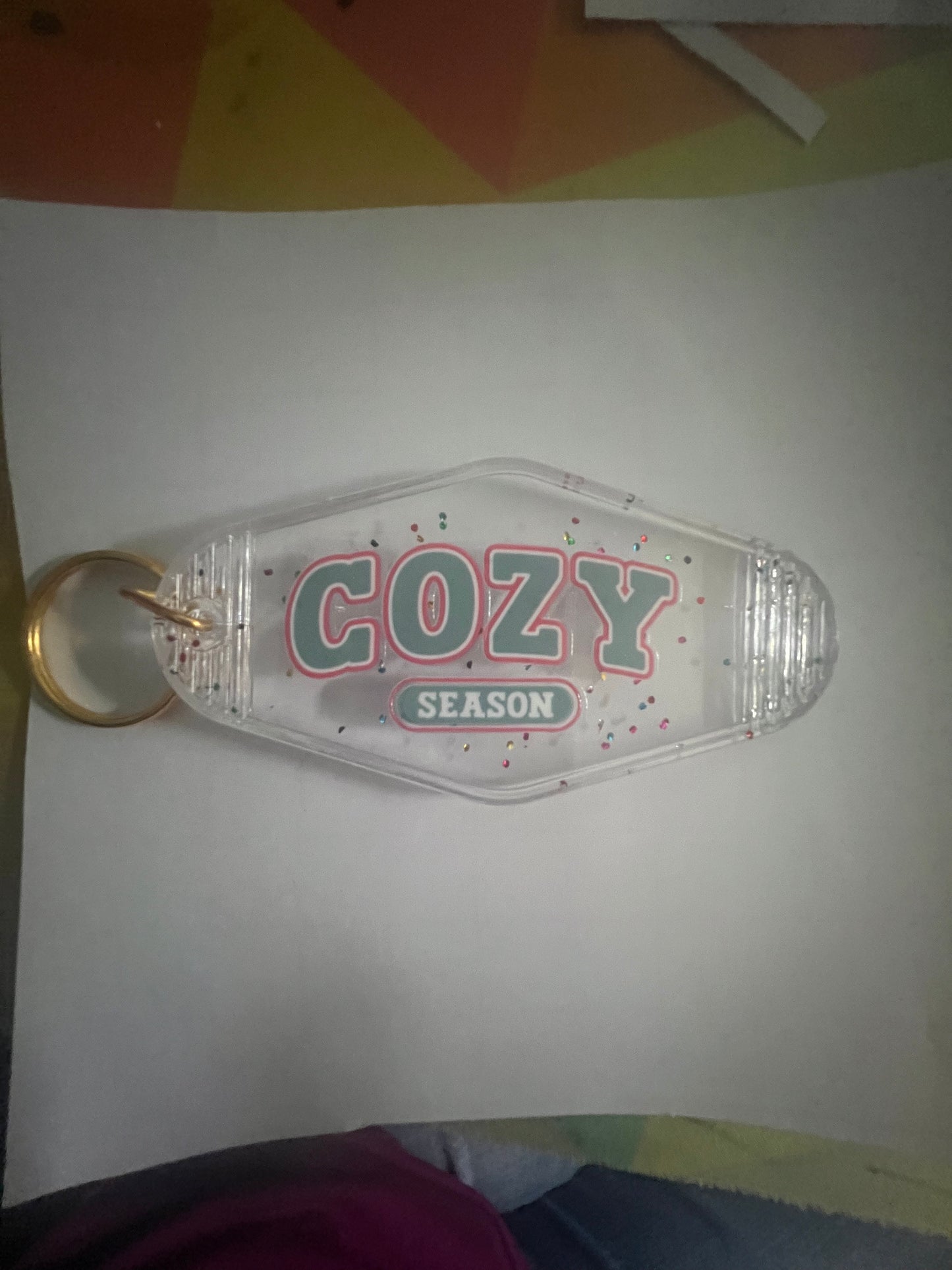 Cozy Season key chain