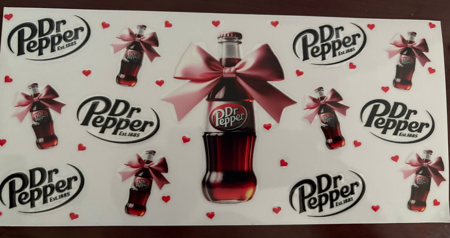 Dr Pepper with bows wrap