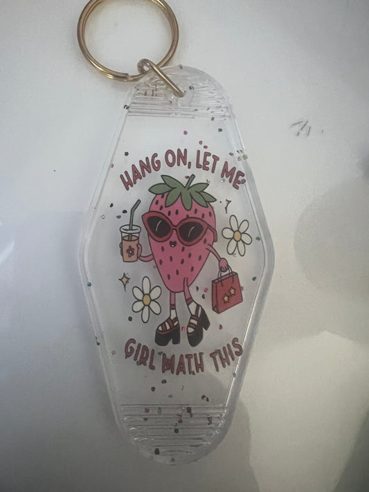 Girl Math Key chain