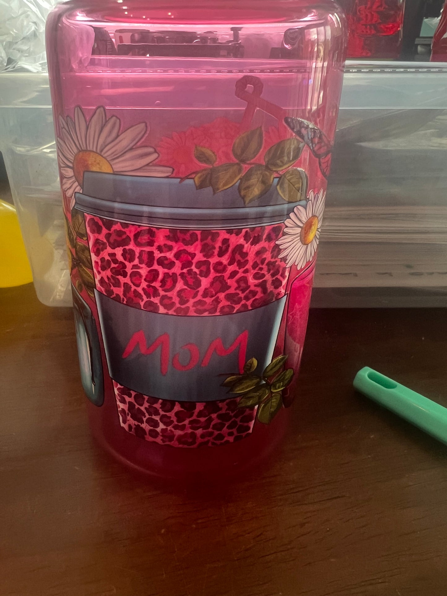 Mom Cup With Butterflies and flowers