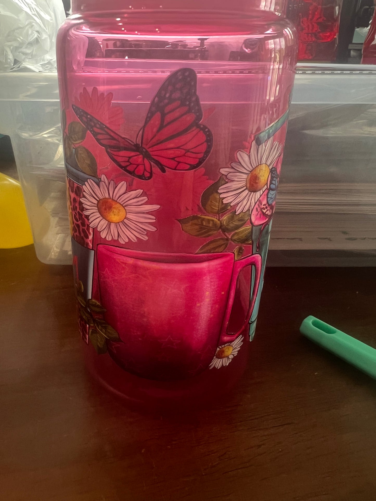 Mom Cup With Butterflies and flowers