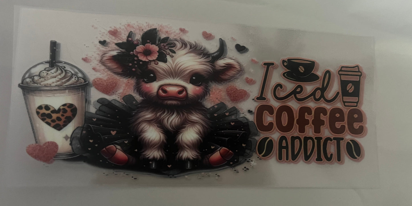 ice coffee addict cup wrap