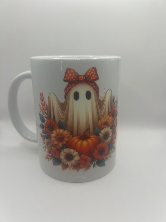 ghost and pumpkins coffee mug