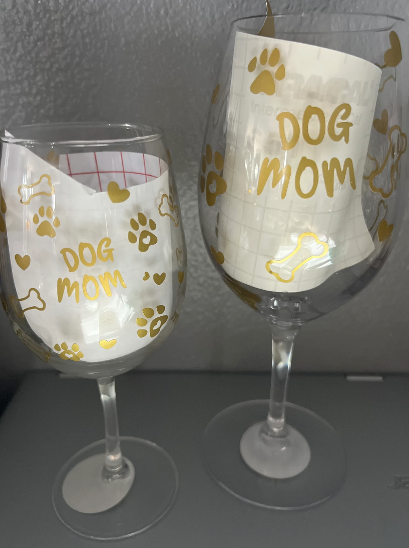 Dog Mom Wine Glasses