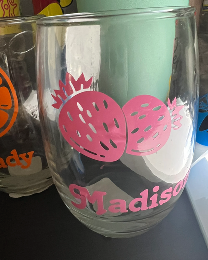 Personalized Fruit Glasses