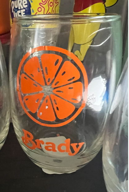 Personalized Fruit Glasses