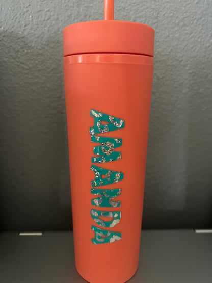 personalized skinny strata cup