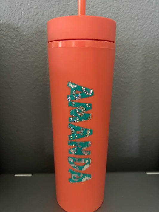 personalized skinny strata cup